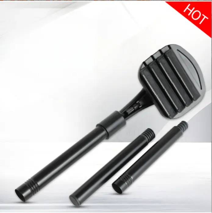 Manual Back Shaver for Men with Long Extendable Handle, Body Back Hair Trimmer for Men with 4 Replaceable Blades, Self-Service Body Groomer Razor, Wet & Dry Shaver for Easy Hair Removal