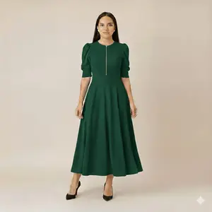 vestido Lidia verde esmeralda