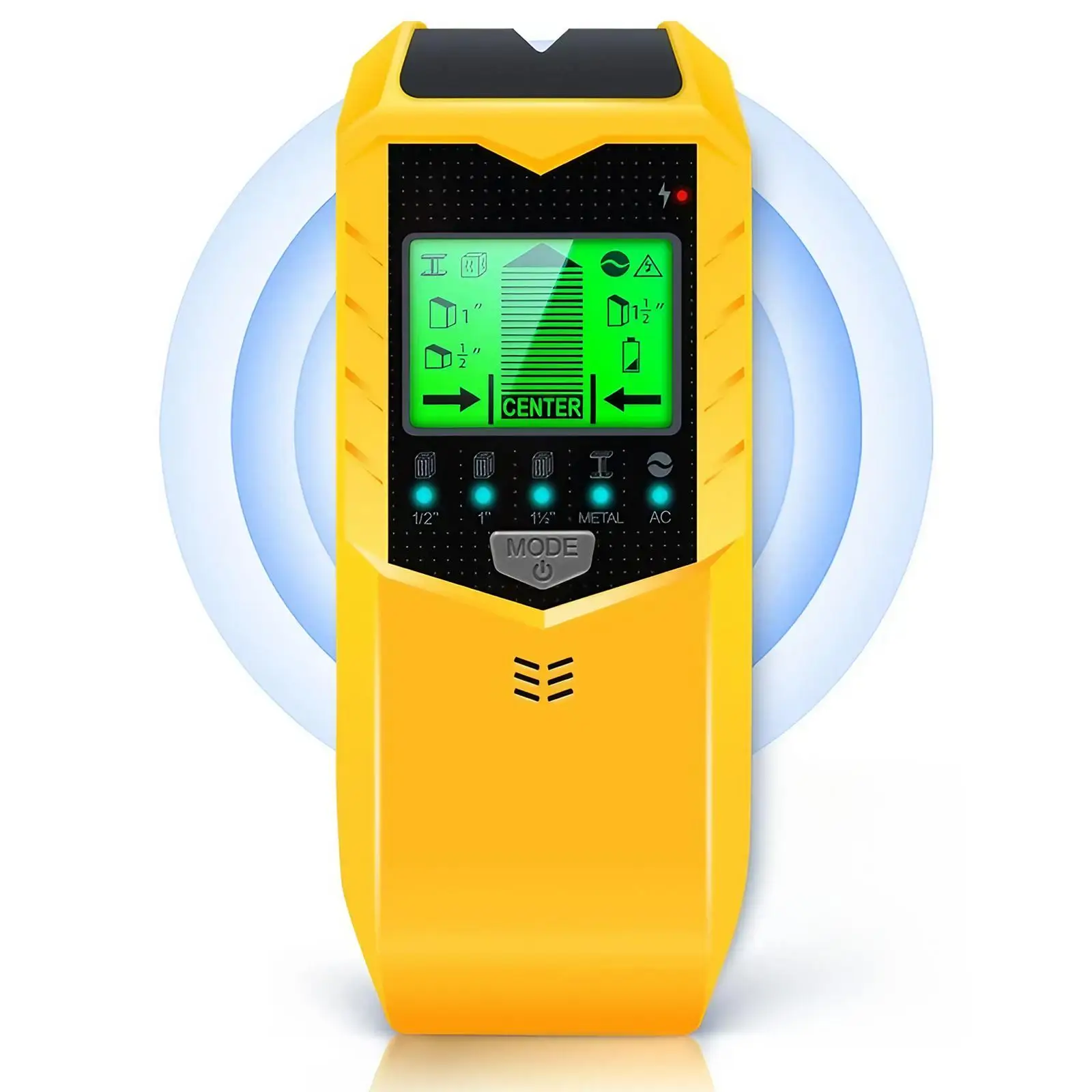 5 in 1 Multifunctional Stud Scanner, Smart Sensor & HD LCD Display Wall Scanner, Audio Alarm Wall Detector for Metal-Wood Screw, AC Wire & Pipe Detect