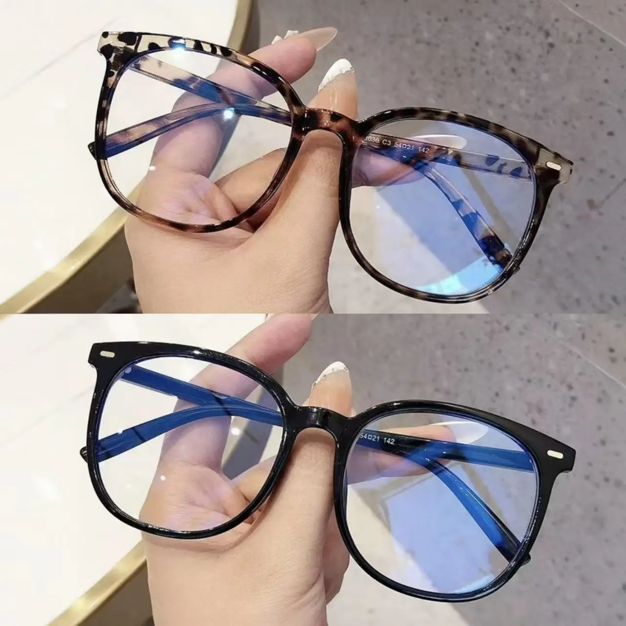 Women's Leopard Print Frame Blue Light Glasses - Fashion Eyewear Accessories, Sunglasses for Women, Ideal for Work and Daily Use, Screen Viewing Eyewear, Stylish Trendy Eyewear