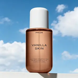 PHLUR Vanilla Skin Hair & Body Mist 8 Fl Oz 240ml, Elegant Vanilla Scent Body Perfume Spray for Women, Delicate Pink Pepper Cashmere Wood Sandalwood Soft Daily Fragrance