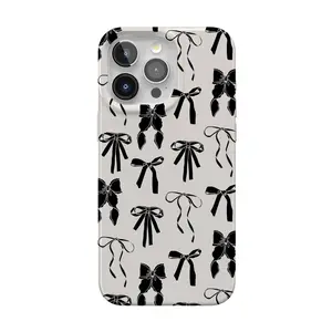 Casely iPhone 15 Pro Case | Goth Girlie | Black Bows | Compatible with MagSafe | Classic Ultra Thin Design