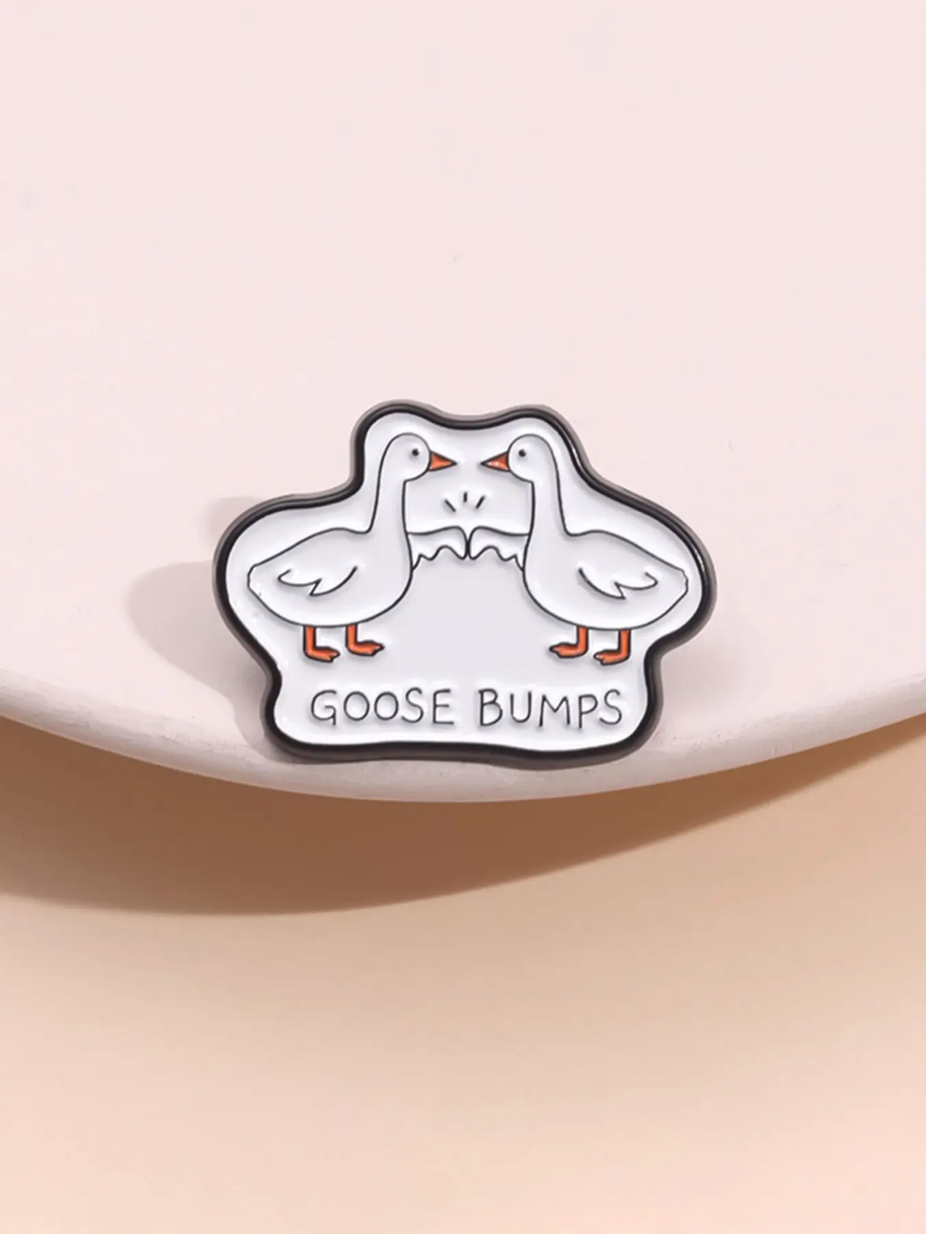 Cute Goose Enamel Pin Badge, Goose Bumps Fun Slogan Lapel Pin Clip, Best Friend Gift, Backpack Decoration Accessory, Unique Friendship Jewelry, Enamel Lapel Pins