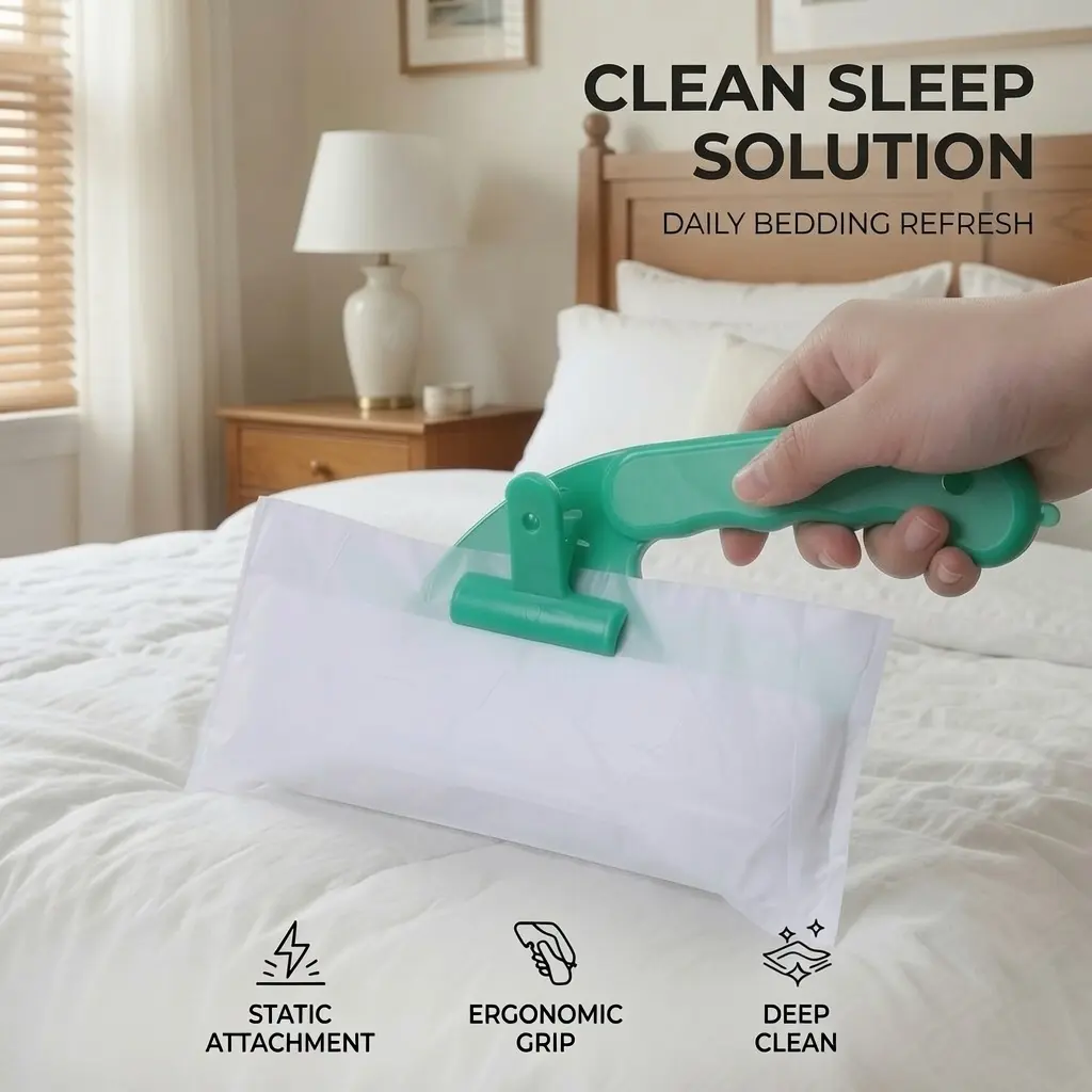GGG Home Hygienic Bed Sweeper, Deep Clean Dust Remover & Pet Fur Brush for a Dust-Free Bed