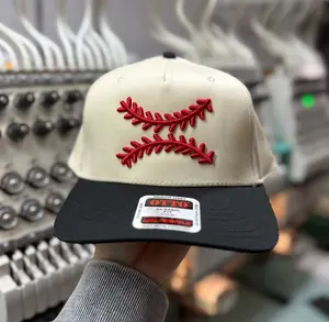 BASEBALL THREAD Embroidered Puff Hat