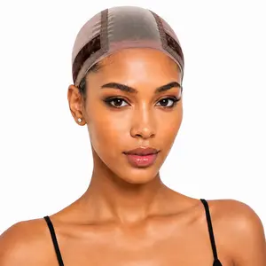 Lace Wiggrip & Lace WigCap Combo, Premium Lace Wig Cap & Wig Band for Women, Adjustable, Reinforced Swiss Lace, Secure Velvet Headband, Chocolate Brown