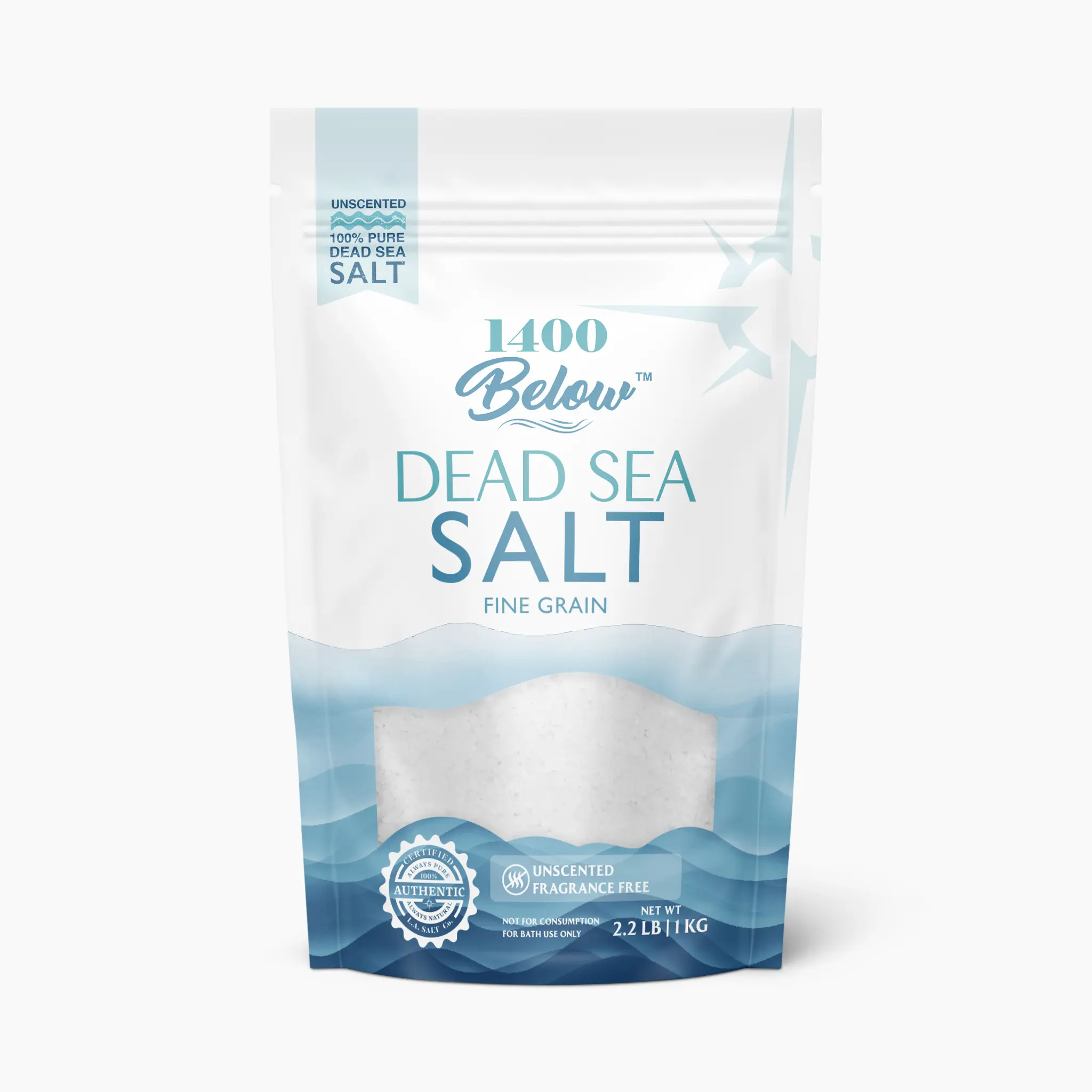 LA SALT CO Pure Dead Sea Bath Salt | Mineral-Rich Bath Soak | Relaxation & Recovery | Unscented