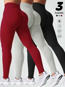 Women's High-Waisted Butt-Lifting Yoga Pants Set, Soft Breathable Sportswear, Ideal for Fitness and Daily Use, All Seasons, Gym Tights Clothes, Gym Legging
