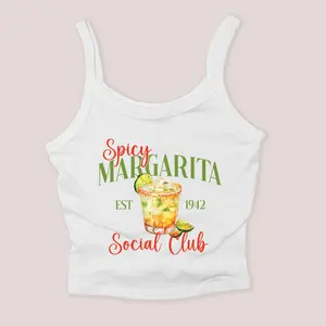 Tequila Shirt Micro Rib Tanktop - Spicy Margarita Club