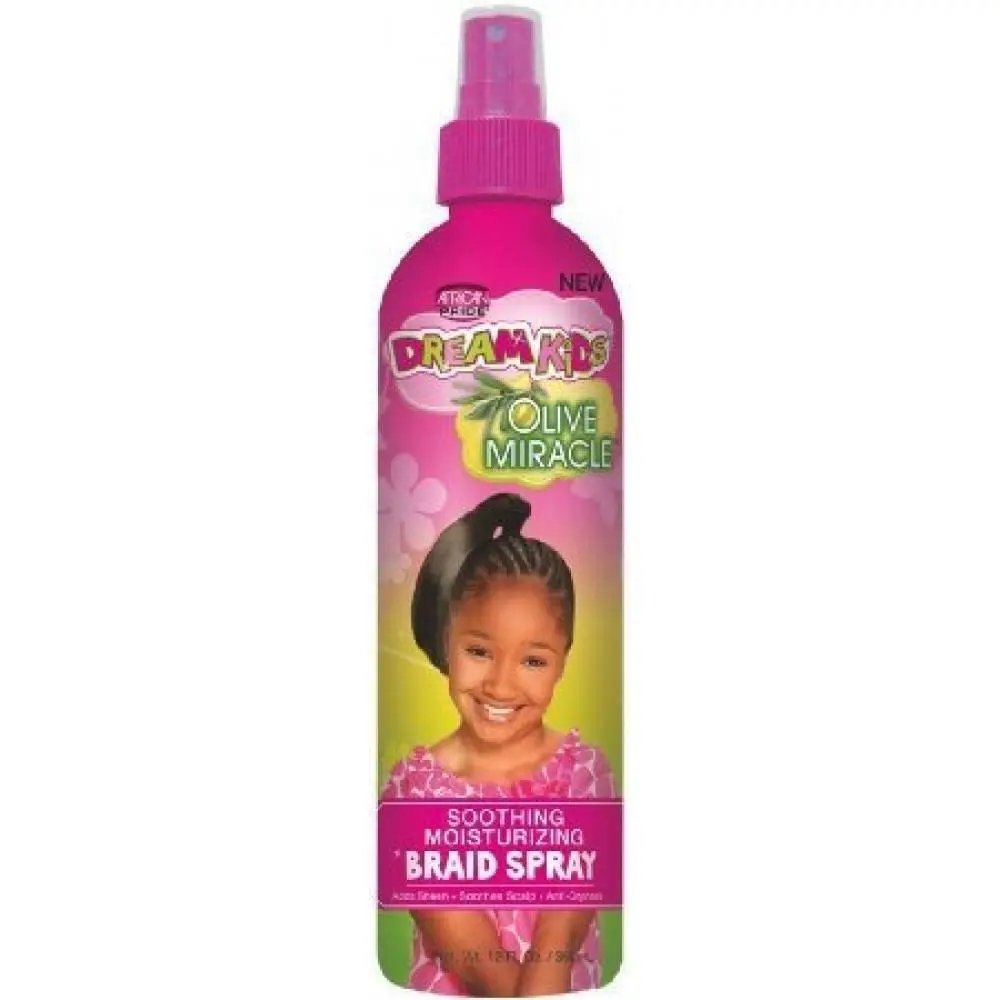 Soothing Moisturizing Braid Spray for Children, Daily Use Formula with Olive Oil, Shea Butter & Tea Tree Oil for Delicate Hair & Scalp, 12 oz, Coconut