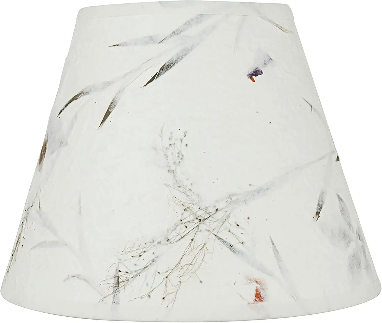 58902 Transitional Hardback Empire-Shape UNO Construction Paper Lamp Shade, 9" Wide (5"x9"x7") with Leaves & Petals, for Night Stand, Kid's Room, Enhances Living Space