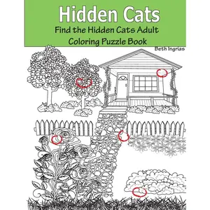 Hidden Cats: Find the Hidden Cats Adult Coloring Puzzle Book Paperback – November 8, 2016