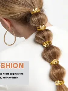 4-Piece Set of High Elastic Hair Ties with and Silver Color Balls, Elegant Korean Ponytail Accessories, Sweet Hair Ropes for Women and Girls, Bridal