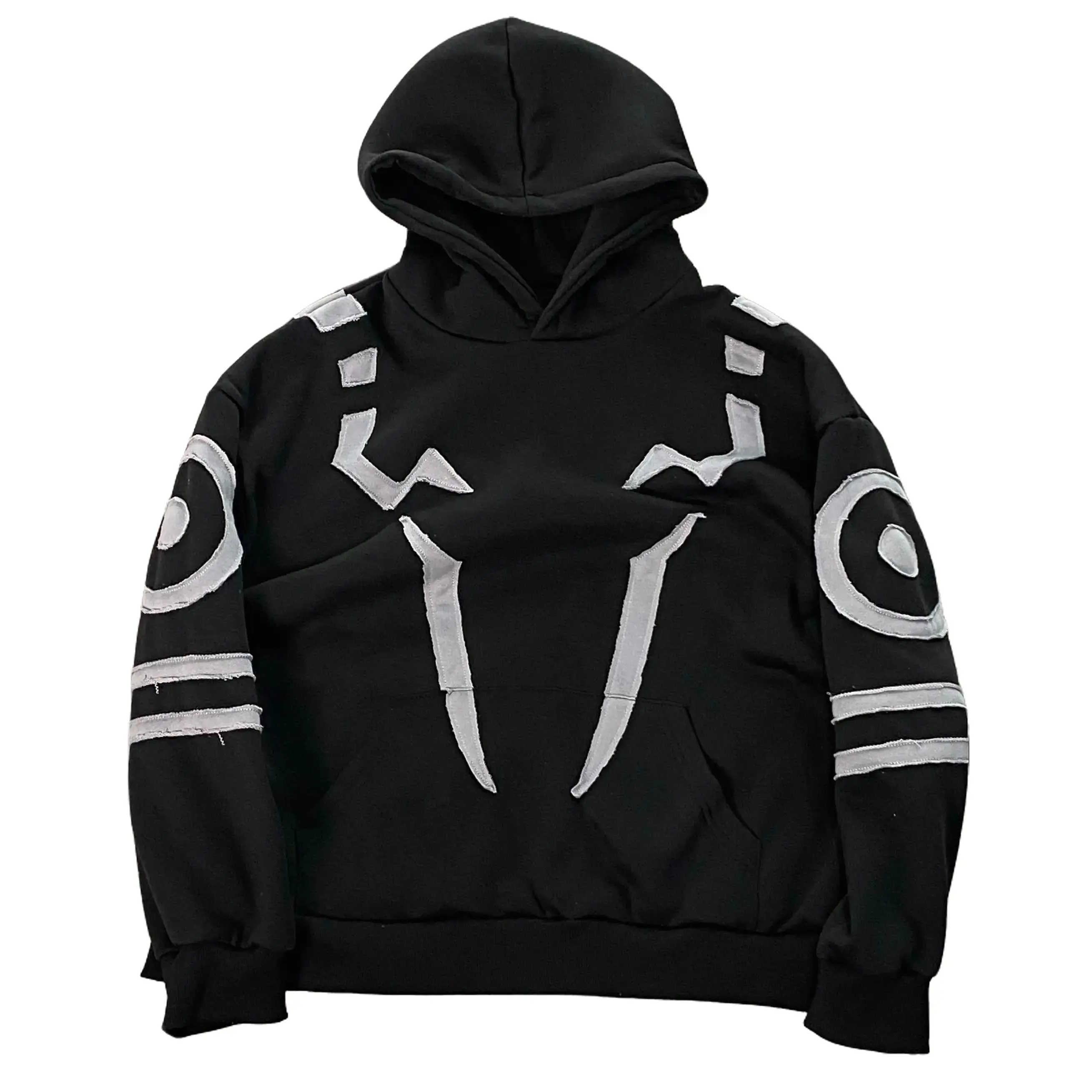 Sukuna Hoodie Inspired Jujutsu Kaisen Men's Long-Sleeve Hooded Trouser Suit, Anime Fan Astral-Themed Sweatshirt Top for Men