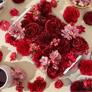 40-Piece Mixed Color Artificial Flower Set: Rose, Peony & Daisy Heads | Ideal for Weddings, Bridal Showers, Home Decor, Mother’s Day & Valentine’s Day, Artificial Flower Arrangements, Artificial Flower Decorations
