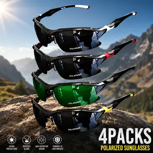 Unisex Polarized Sports Sunglasses for Running, Fishing and Outdoor Activities, Windproof Lightweight Eyewear With Ergonomic Comfort Fit