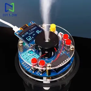 Diy USB Humidifier Mist Electronic Escape The Digital Age  Oled Display Temperature And Humidity Spray Circuit Board Manufacturing Welding Practice
