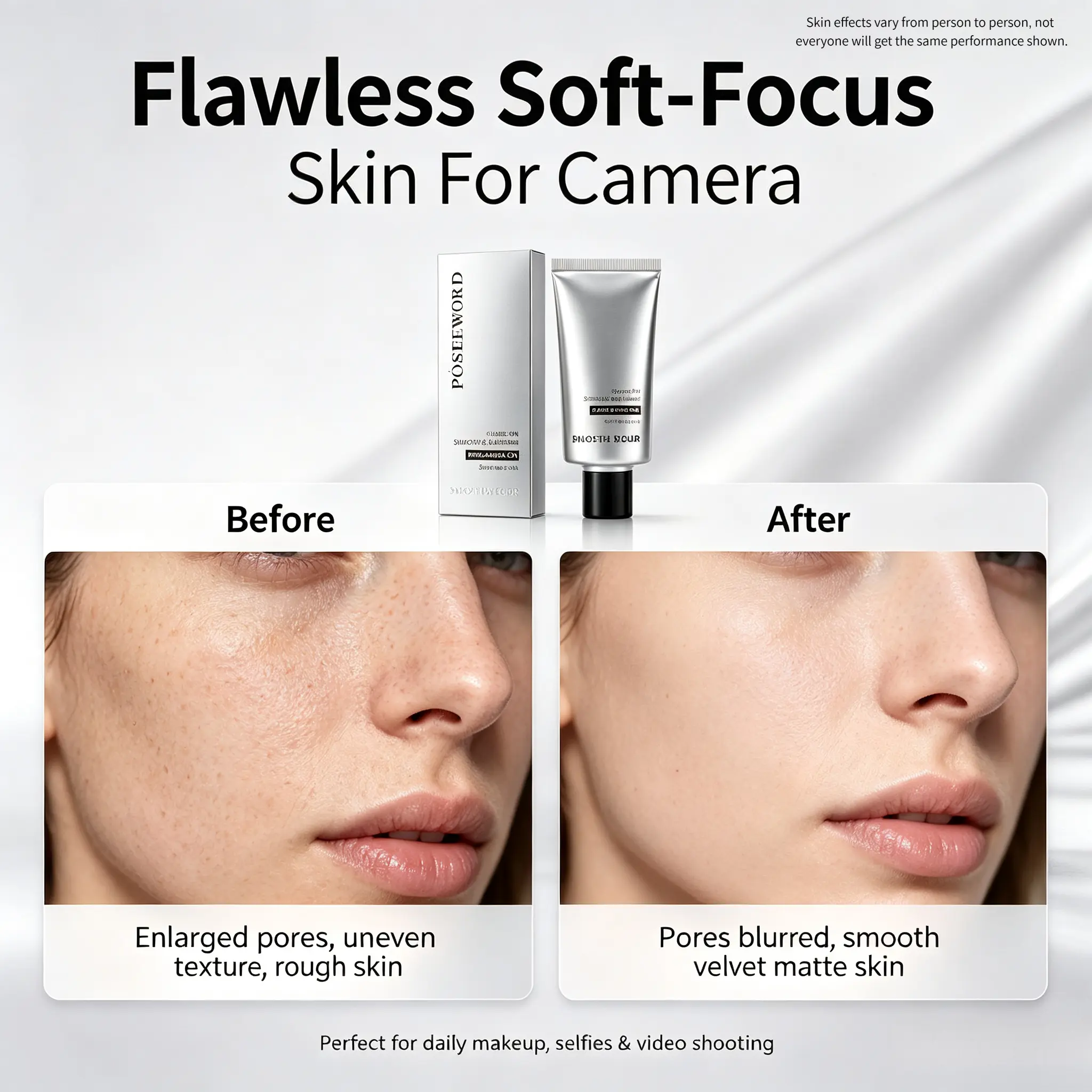 Smooth & Blur Makeup Primer Gel, Long-Wear Face Base to Minimize Pores and Control Oil, Provides a Smooth Finish for Oily and Combination Skin, Foundation, Cosmetic, Lightweight, Daily, Silky, Pore Blurring, Paraben-Free