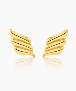 Francesca Gold Wing Earrings | Waterproof, Sweat-proof, Non-Tarnishing, Hypoallergenic Jewelry