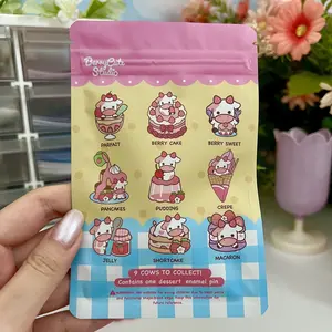 Dessert Cow Hard Enamel Pin Bag with Matching Vinyl Sticker - Kawaii Fashion Backpack Brooches Collection pins pinbadge cute set brooch