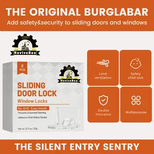 Window Safety Locks, No-Drill Installation, Aluminum Alloy Sliding Window Limiters, Windproof and Anti-Theft Fixtures, High-Rise Fall Prevention