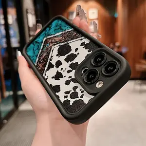 Patchwork Western Style Phone Case for iPhone 7/8/x/XS/XR/XS Max/11/12/13/14/15/16/17 Pro Max, Perfect Gift for Couples and Teens