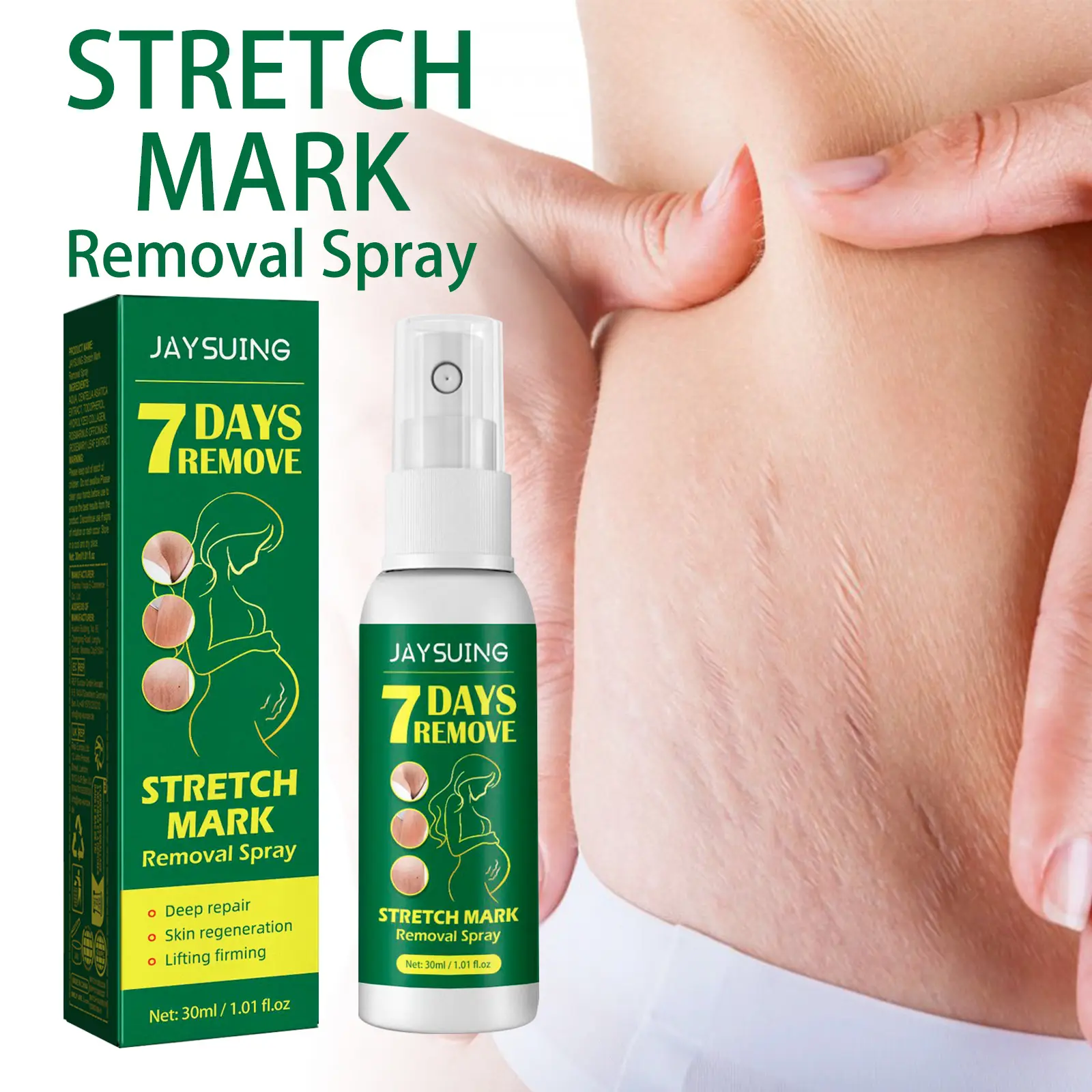 Jaysuing Postpartum Abdominal Care Spray - Skincare Moisturizer for Repair, Hydration, Massage, Discoloration Correction, and Skin Restoration (Moisture-Boosting Formula for Postpartum Moms), Hydrate