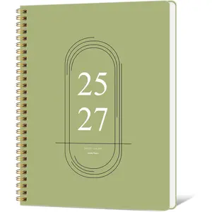 Monthly Planner 2026-2027 - 2 Year Monthly Planner Calendar 2026-2027, Jan. 2026 - June 2027, 7.3" * 9.5", 18 Months Calendar Planner with  Cover&Spiral Bound, for Office, School  Planning - Green