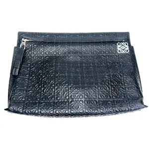 Pre-owned Loewe Leather Clutch Bag D0054