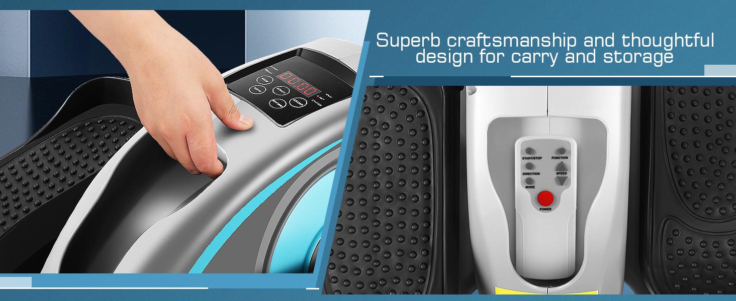 ANCHEER Under Desk Elliptical Machine with Remote & Display | Ultra-Quiet Seated Pedal Exerciser | Compact & Heavy-Duty Leg Trainer for Seniors, Adults & Home Office