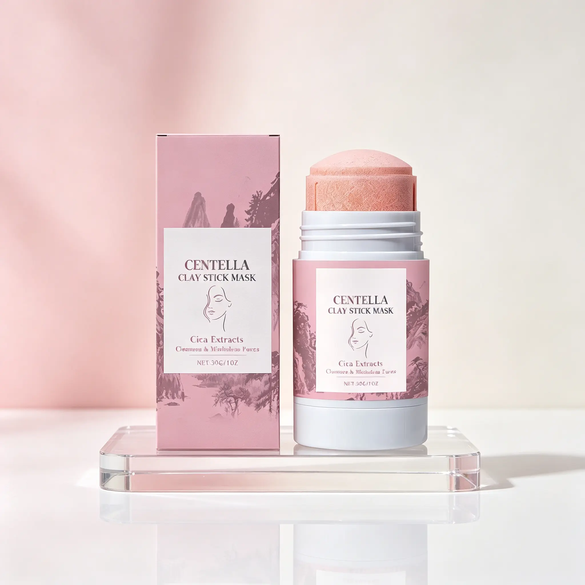 Centella Clay Stick Mask – Purifying & Calming Mask with Cica Extracts for Sensitive, Redness-Prone Skin | Gentle Deep-Cleansing Stick that Clarifies Pores & Soothes Irritation | 30g