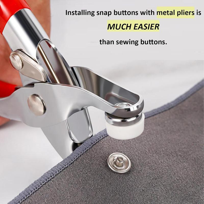 2026 New Year's Gift for Clothes, 50/100 sets of snap button kits with pliers, suitable for sewing, DIY crafts, clothing, hats, bags, and sewing supplies,Clothing Makeover Plan, Portable, New Year's gift ideas
