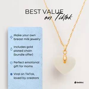 DIY Breast Milk Jewelry Kit + Chain – Make 1 Keepsake Piece