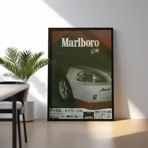 Sale off up to 30% - Ends soon] MarlboroCar Posters Premium Wall Art Poster Unframed HD Print Home Office Decor Unique Trendy Gift