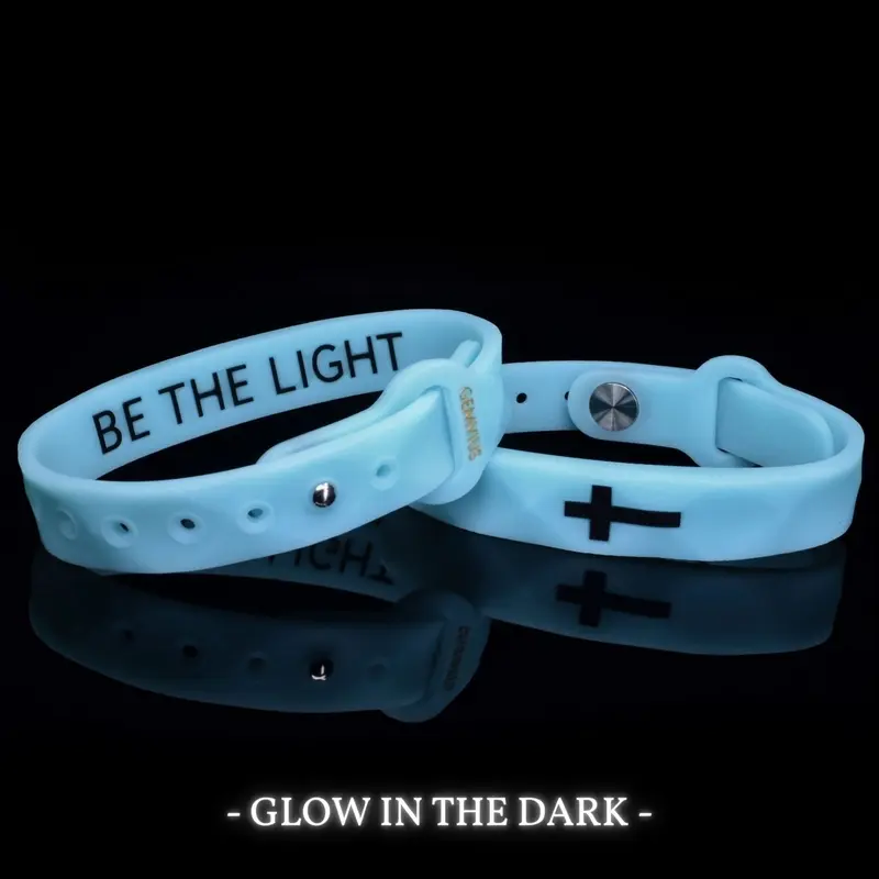 Gemvius Be The Light Faith Bracelet - Blue Glow - Size Adjustable