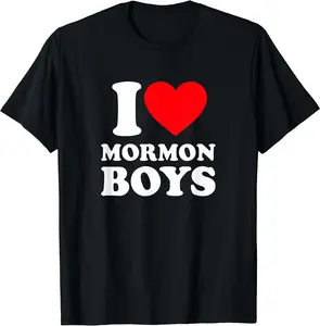 I Love Mormon Boys T-Shirt, Unisex Cotton Tee Gifts, Size S-3XL