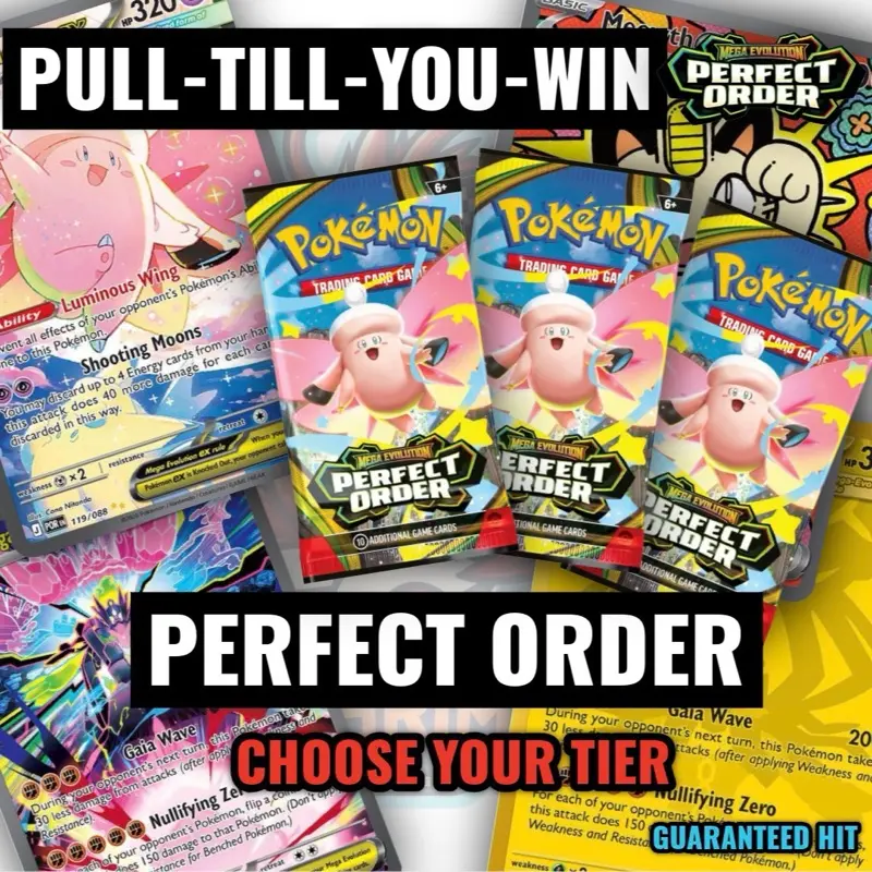 PULL-TILL-YOU-WIN- POKEMON PERFECT ORDER Booster Packs *LIVE RIP*