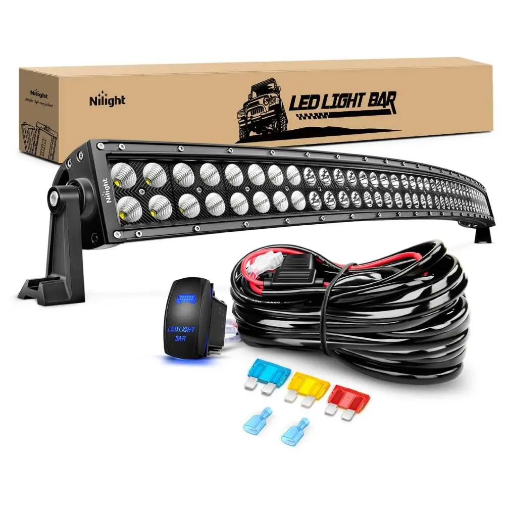 54Inch Curved 312W Light +Wiring Harness