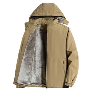 Men's Winter Fleece Lined Warm Jacket - Removable Hood, Fleece Lined, Skin-Friendly Comfort, Suitable for Outdoor Leisure and Everyday Wear
