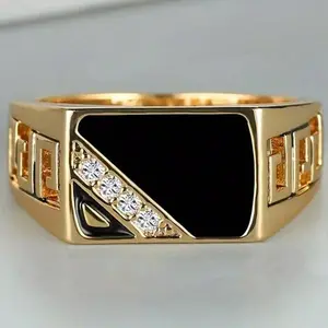 14k Gold Plated Men's Rings - Fashion Jewelry for Men, Party Accessories, Gift for Boyfriend 14k Gold Plated Men's Rings - Fashion Jewelry for Men, Party Accessories, Gift for Boyfriend