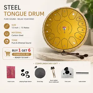 Healing C Key 13-inch 15-Tone Carbon Steel Tongue Drum set