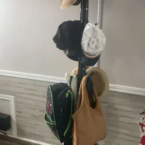 Coat Rack Freestanding Hall Tree with 12 Hooks Entryway Hanger Stand for Clothes Hats Bags Hallway Bedroom Office Space-Saving Sturdy Triangular Base - Furniture