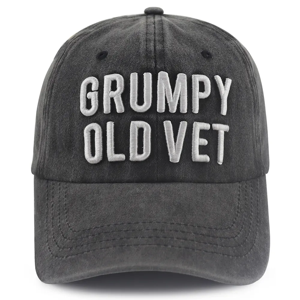 Veteran Military Hats for Men Women, Grumpy Old Vet Baseball Cap, Patriotic Army Veterans Day Birthday Retirement Gifts for Family Vietnam Veteran