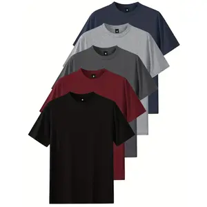 5 Pack Cotton T-Shirts for Men Basic Crewneck Tee Soft Breathable Casual Everyday Shirt Minimal Streetwear Gym Workout Undershirt Plain Solid Color Essential Menswear Gift for Him #menshirt #basictshirt #cottontee #mensfashion #streetwear #gymshirt #