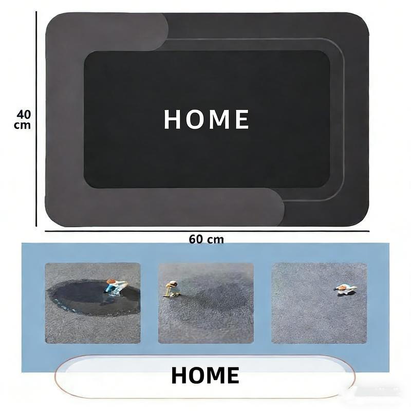 Bathroom Toilet Mat, 1/3pcs Non-slip Bathroom Floor Mat, Diatomite Bathroom Mat, Room Decor Water Absorbent Interior Rug for Bathroom Living Room Kitchen Laundry Bathroom Home Decor, Drying Doormat, Bathroom Accessories, Household Items, Home Goods