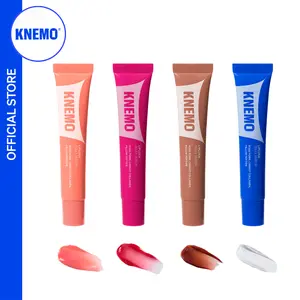 [KNEMO Official] LipLock Jelly Serum - Vegan Rose PDRN, Carrot Collagen, & Pillow Peptides - Long Lasting Hydrating Plumping Glossy Mask - 15 mL in Peach Muse, Grape Crush, Pink Flan, Crystal Clear