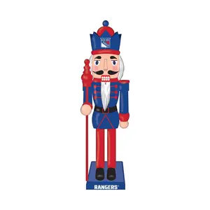 Evergreen 12" Wooden Nutcracker Statue with NHLTeam Logo Evergreen 12" Wooden Nutcracker Statue with NHLTeam Logo
