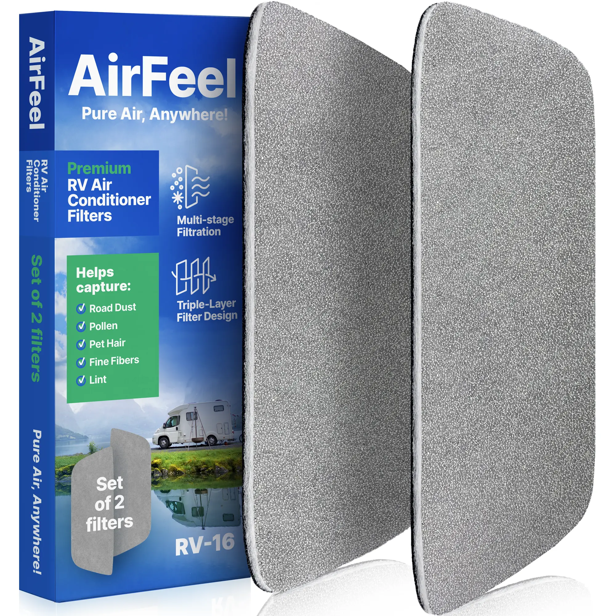 Premium RV AC Filter for Coleman Mach – 6"x16" Triple-Stage Replacement (2-Pack)