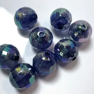 16mm Acrylic Faceted Beads for Keychain Pens Perfect for Crafts and DIY Projects in Vibrant Colors Beading Making Beaded Tassel Charms