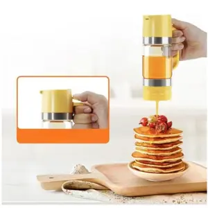 Glass Honey Dispenser kitchen items No Drip No Mess Leak-Free Design with Handle for Maple Syrup Maintains Freshness Easy to Clean Refill Perfect for Everyday Use